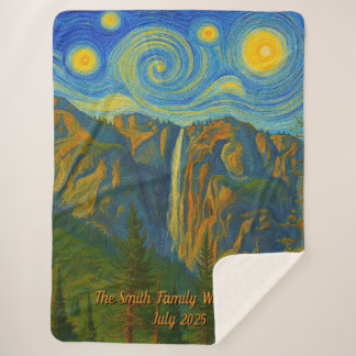 Personalisieren Sie van Gogh Yosemite Valley Famil Sherpadecke