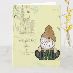 Personalisieren Sie Vater Gnome   Grünes Vintages  Karte