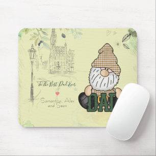 Personalisieren Sie Vater Gnome   Grünes Vintages  Mousepad