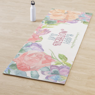 Personalisieren Sie vier Blume Muttertag mit Aquar Yogamatte