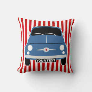 Personalisieren Sie Vintage klassisch blauer Fiat Kissen
