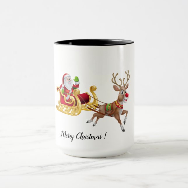 Personalisieren Sie Weihnachten Zwei-Tone-Kaffee-T Tasse (Zentrum)