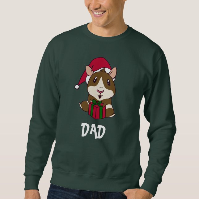 Personalisieren Sie Weihnachts-Guinea Schweineflei Sweatshirt (Vorderseite)