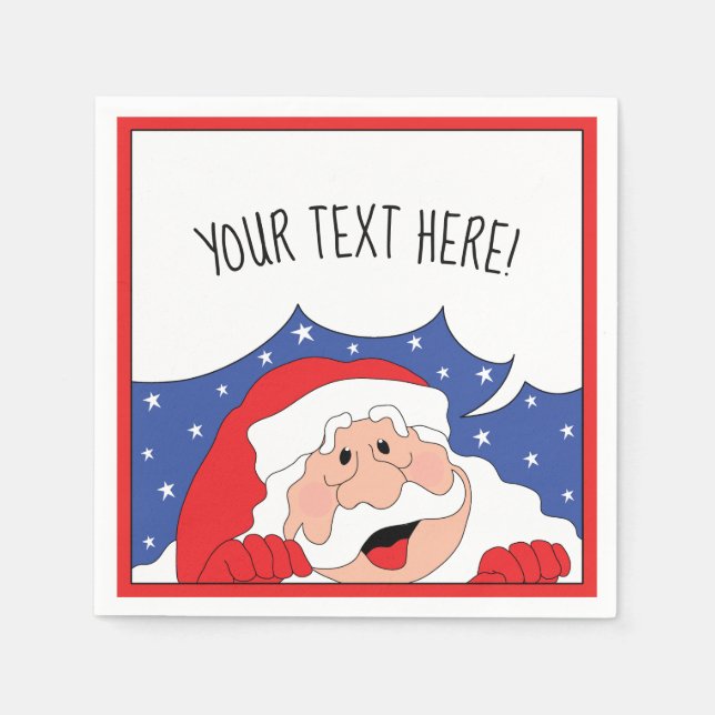 Personalisieren Sie Weihnachtscocktail Napkins San Serviette (Vorderseite)