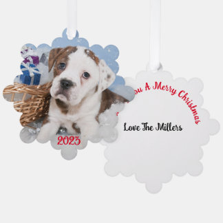 Personalisieren Sie Weihnachtskartendekoration Ornament Karte