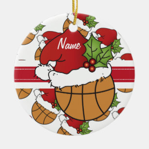 Personalisieren Sie Weihnachtsmannmütze Weihnachts Keramikornament