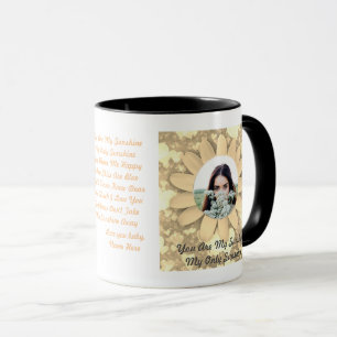 Personalisieren Sie You Are My Sunshine Foto Text Tasse