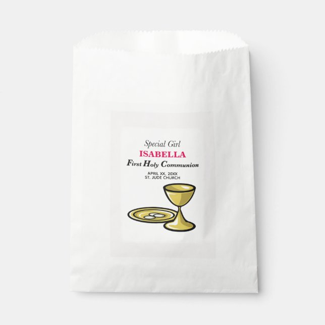 Personalisieren, Special Girl, Erste Kommune Geschenktütchen (Vorderseite)