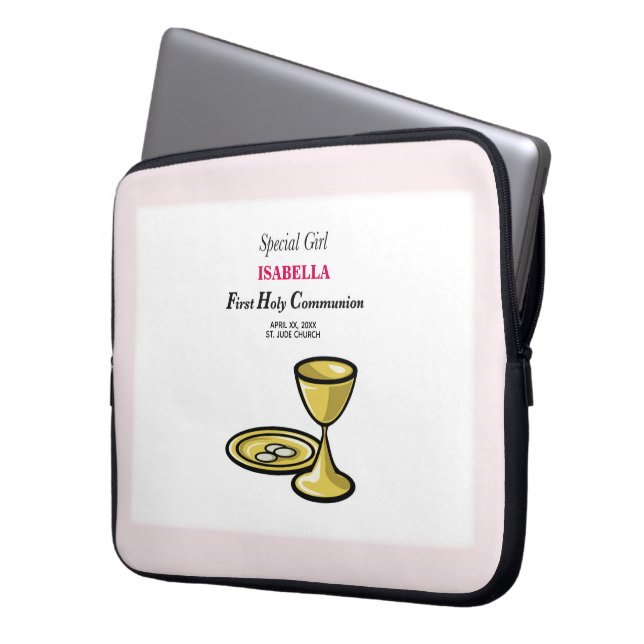 Personalisieren, Special Girl, Erste Kommune Laptopschutzhülle (Vorderseite Links)