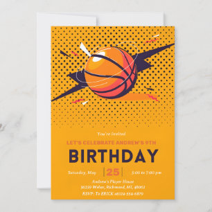 personalisieren Sport Basketball Geburtstag Einladung