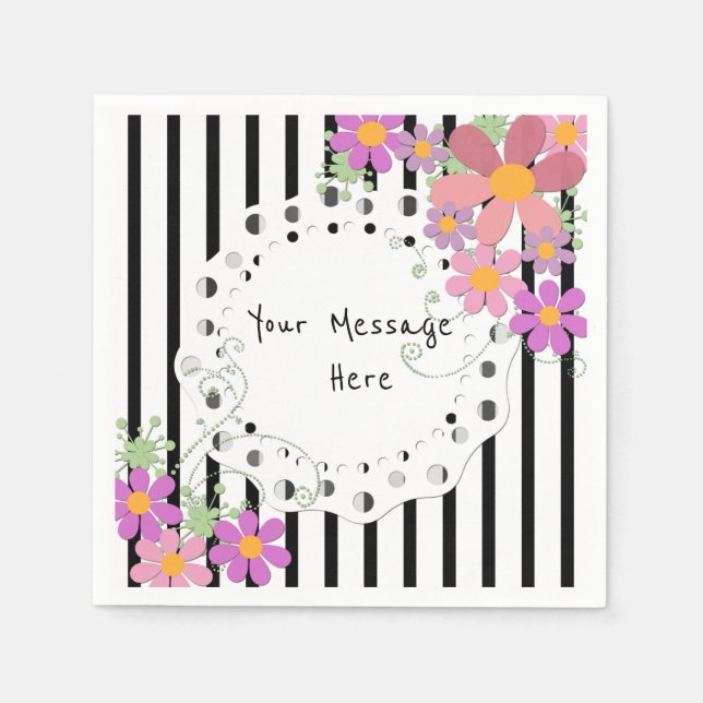 Personalisieren , Vintag , Retro Serviette (Vorderseite)