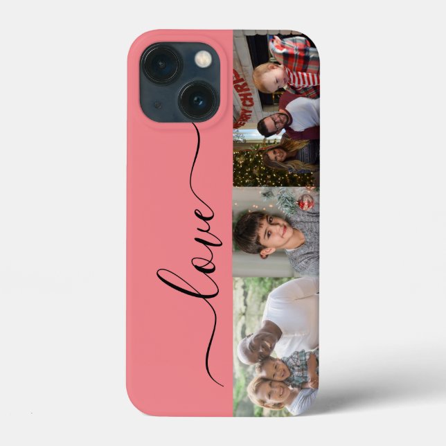Personalisieren von 3 Foto und Text Case-Mate iPhone Hülle (Rückseite)