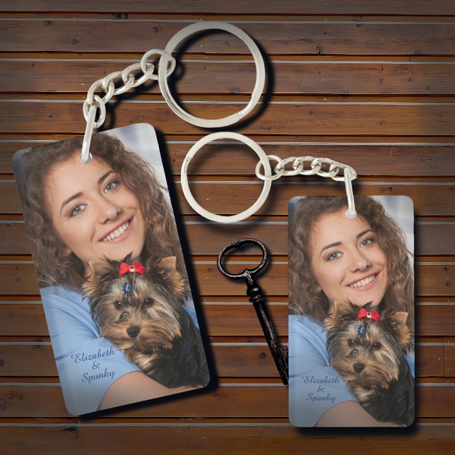 Personalisieren von benutzerdefinierten Foto Schlüsselanhänger (Custom Photo Name Personalize Keychain is great to place your photo back and front have fun. )