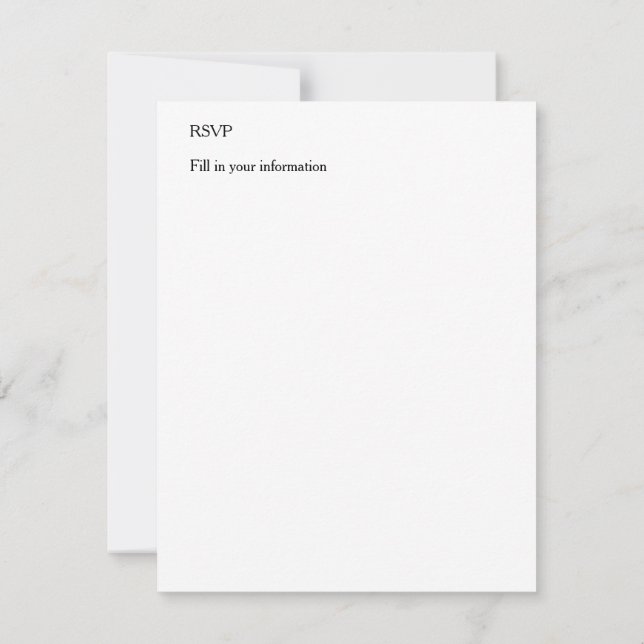 Personalisieren von Ereignisinformationen Hinzufüg RSVP Karte (Rückseite)