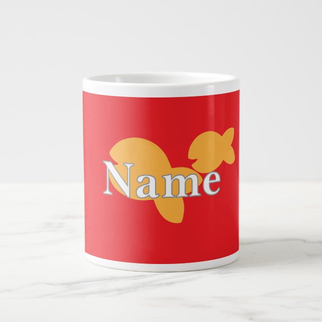 Personalisieren von Fischrot Jumbo-Tasse (Vorderseite)