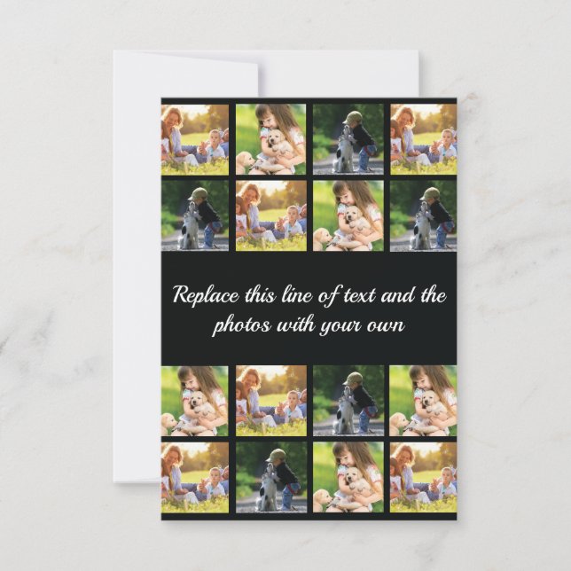 Personalisieren von Foto-Collage und Text (Vorderseite)