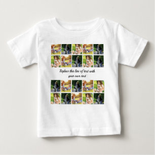 Personalisieren von Foto-Collage und Text Baby T-shirt