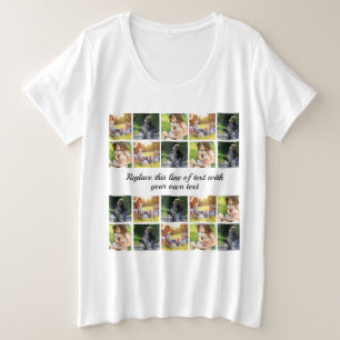 Personalisieren von Foto-Collage und Text Große Größe T-Shirt