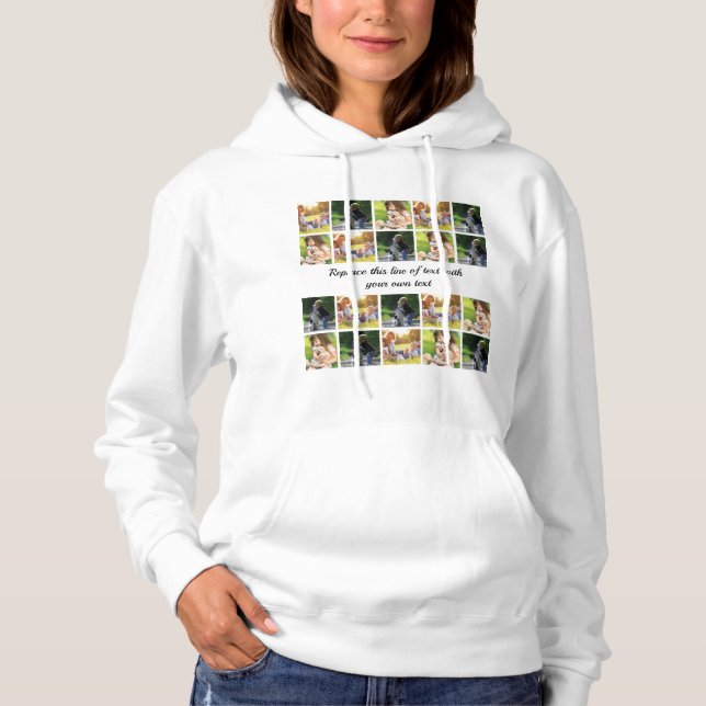 Personalisieren von Foto-Collage und Text Hoodie (Vorderseite)