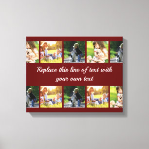 Personalisieren von Foto-Collage und Text Leinwanddruck