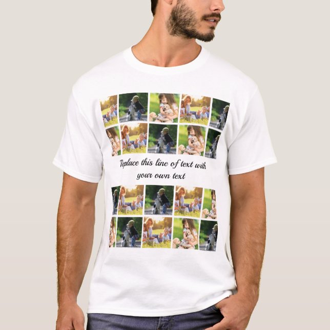 Personalisieren von Foto-Collage und Text T-Shirt (Vorderseite)