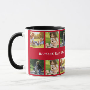 Personalisieren von Foto-Collage und Text Tasse