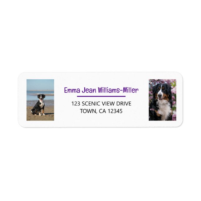 Personalisieren von Fotos mit Hund Moderne Rücksen (Vorne)
