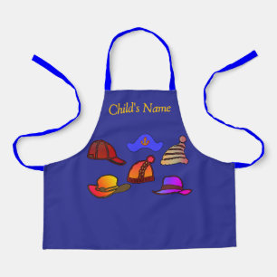 Personalisieren von Hat Collection Kids Blue Craft Schürze