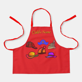 Personalisieren von Hat Collection Kids Red Craft Schürze