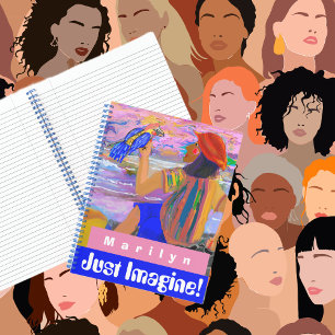 Personalisieren von Journal Meditative Woman & Bir Notizbuch