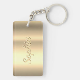 Personalisieren von Name und Nachricht, Gold-Schlü Schlüsselanhänger