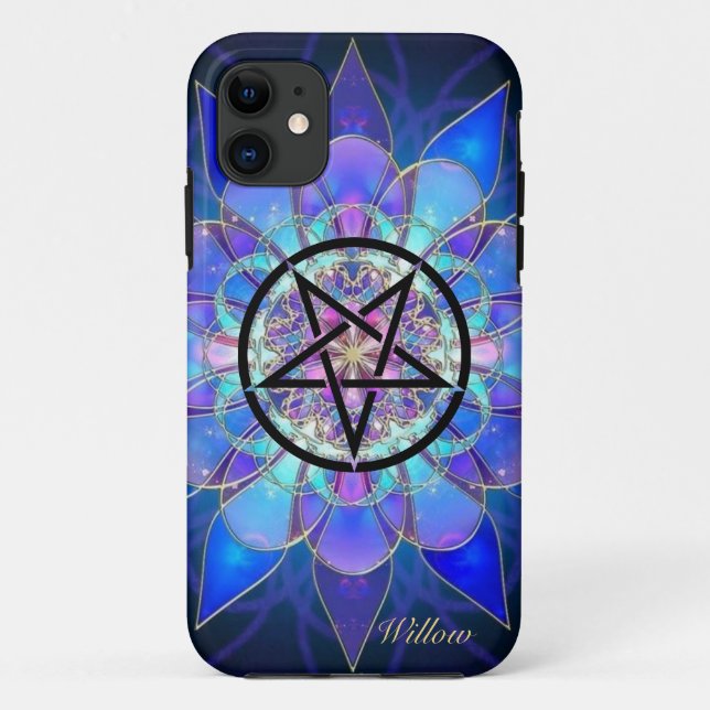 Personalisieren von Pentagram Name Lila Blue Case  (Rückseite)