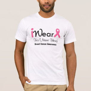 Personalisieren von rosa Ribbon Brustkrebs T-Shirt