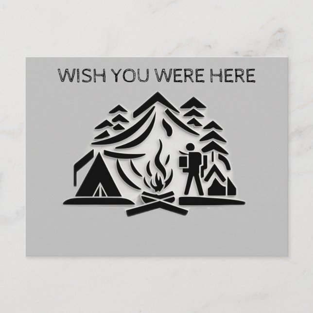 Personalisieren von Text-Camping-Reisen Postkarte (Vorderseite)