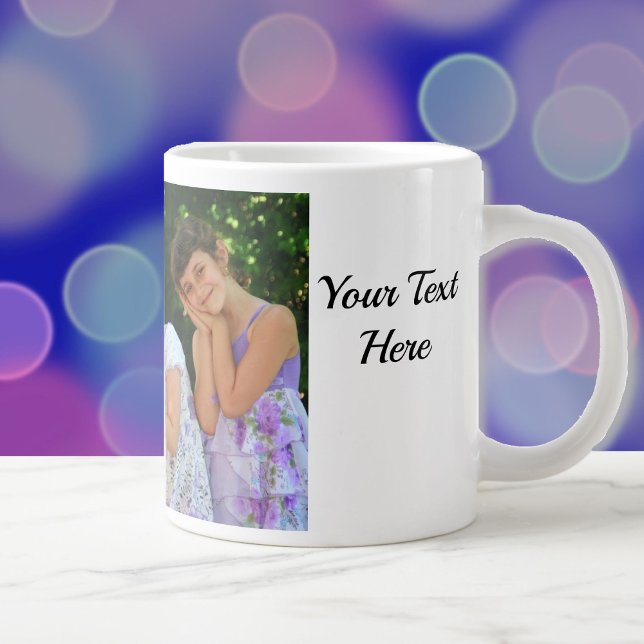 Personalisieren von Text Custom Kids Foto Vater Bi Jumbo-Tasse (Von Creator hochgeladen)