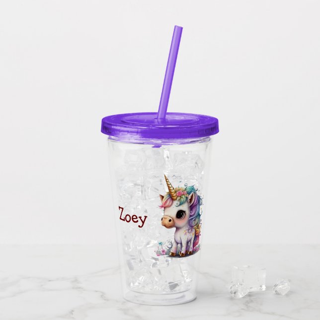 Personalisieren von Unicorn Acryltrinkbecher (Rückseite Ice)