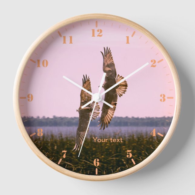 Personalisieren von zwei Ospreys im Flug Uhr (Vorderseite)