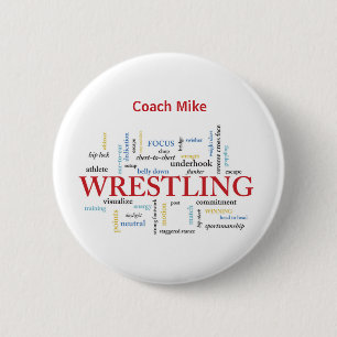 Personalisieren, Wrestling Coach Vielen Dank in Wo Button