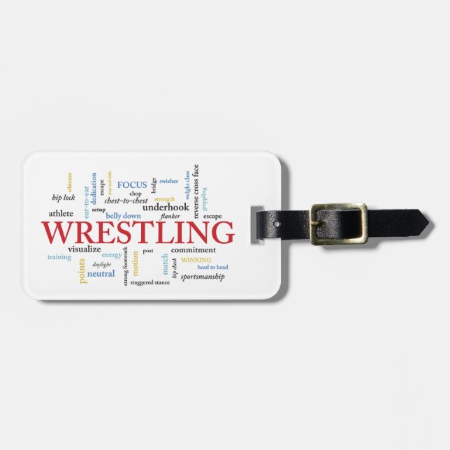 Personalisieren, Wrestling Coach Vielen Dank in Wo Gepäckanhänger (Vorderseite horizontal)