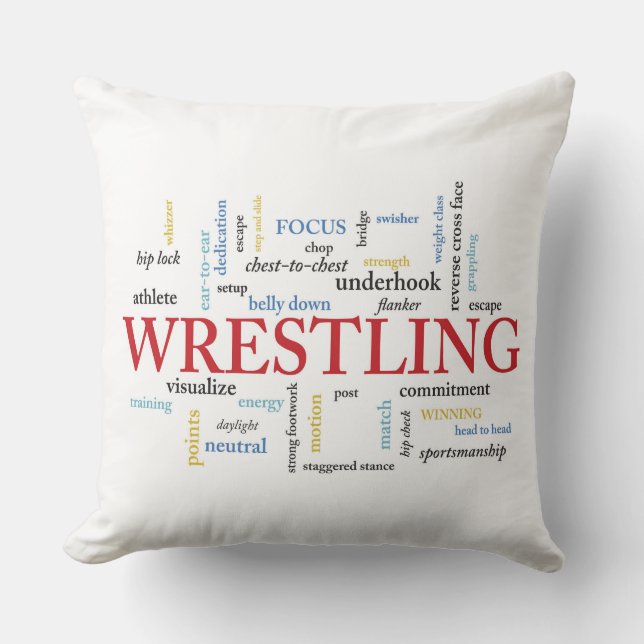 Personalisieren, Wrestling Coach Vielen Dank in Wo Kissen (Vorderseite)