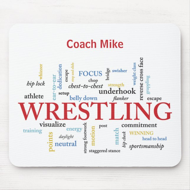 Personalisieren, Wrestling Coach Vielen Dank in Wo Mousepad (Vorne)