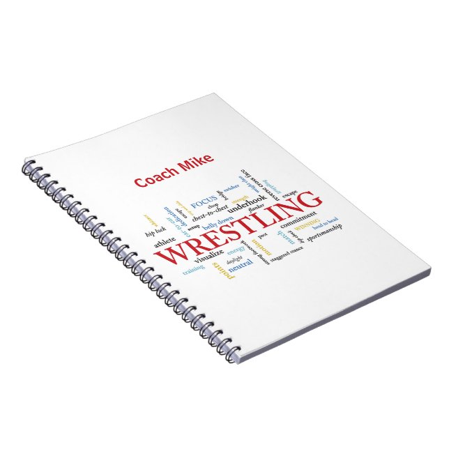 Personalisieren, Wrestling Coach Vielen Dank in Wo Notizblock (Rechte Seite)