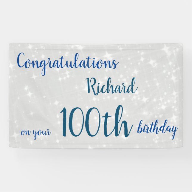 Personalisiert 100. Geburtstag Banner (Horizontal)