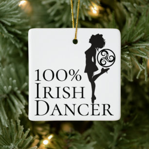 Personalisiert 100% Irish Dancer Hard Shoe Weihnac Keramikornament