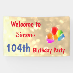 Personalisiert 104. Geburtstag Banner