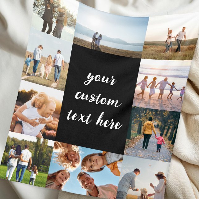 Personalisiert 10 FotoCollage Fleecedecke (Von Creator hochgeladen)