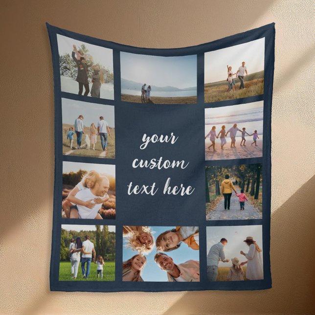 Personalisiert 10 FotoCollage Fleecedecke (Von Creator hochgeladen)