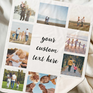 Personalisiert 10 FotoCollage Sherpadecke