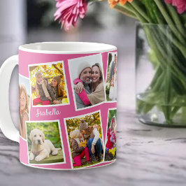 Personalisiert 10 Fotomaterial Rosa Kaffeetasse
