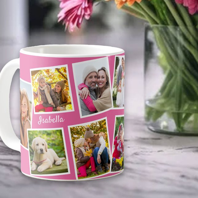 Personalisiert 10 Fotomaterial Rosa Kaffeetasse (Von Creator hochgeladen)